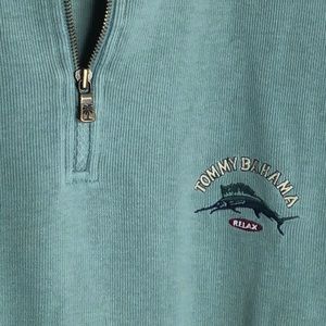 Tommy Bahama Tops - Tommy Bahama green 1/4 zip sweatshirt L Tommy Bahama Tops - Tommy Bahama green 1/4 zip sweatshirt L